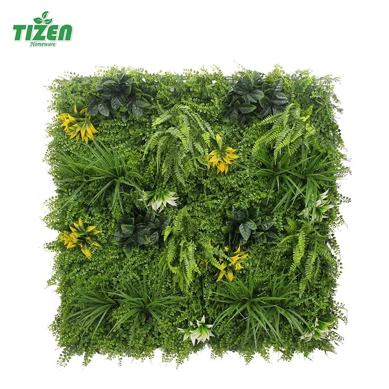 Tizen Factory Direct Sale Vertical Garden Wall  Grass Faux Indoor Nontoxic Artificial Plant Wall
