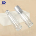 Luxury High-End 10ml Clear Glass Roll-on Perfume Bottle Silver Lid Refillable Liquid for Skin Care Serum Convenient for Purse