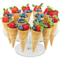 16 Holes Clear Acrylic Ice-cream Rack Cone Display Stand Cupcake Baking Rack for Home Kitchen Party Supplies