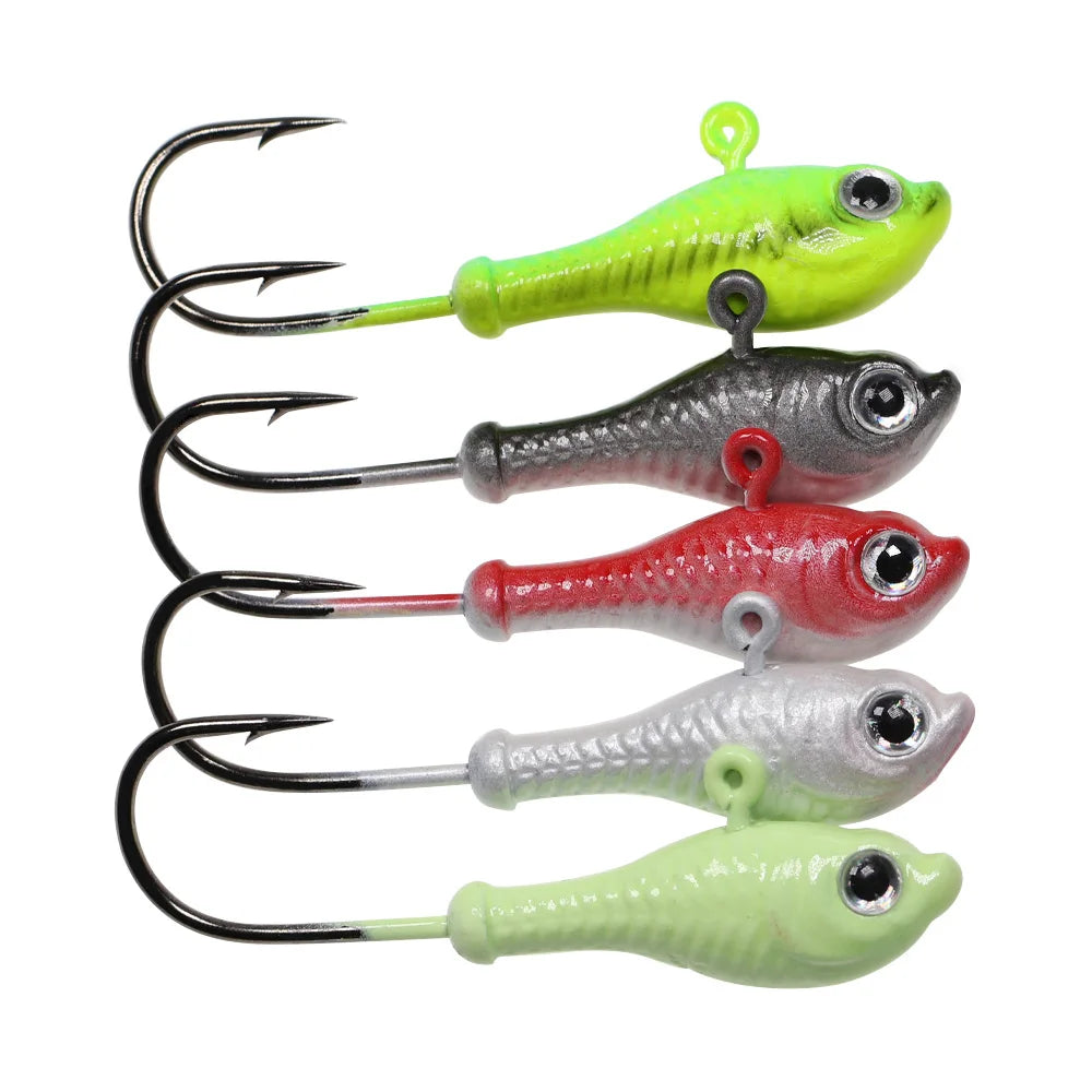 10g 14g 28g Jig Head Hook Sea Bass Luminous Fish Head Hooks Bucktail Soft Worm Live Bait Fishing Hook