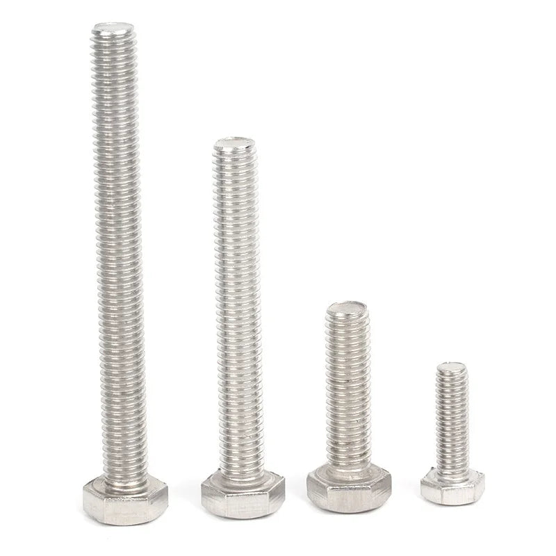 M4 M5 M6 304 Stainless Steel Square Carriage Bolts with Din933 Size M10 External Hexagonal Bolt Screw Head Type Hex