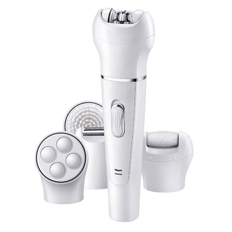 5 in 1 Facial Cleansing Brush Rechargeable Electric Waterproof Cleaning Brush Face Beauty Set