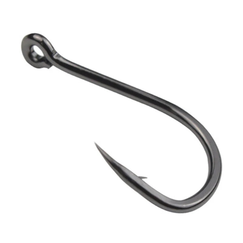 Wholesale Pipe Fishing Hook Barbed Lure FishHook Saltwater Hook Carbon Steel Offset Hooks
