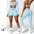 Hot Selling Women Gym Wear Yoga 2 Piece Sets Fitness Scrunched Butt Lift Leggings and Workout Breathable Tops Yoga Sets