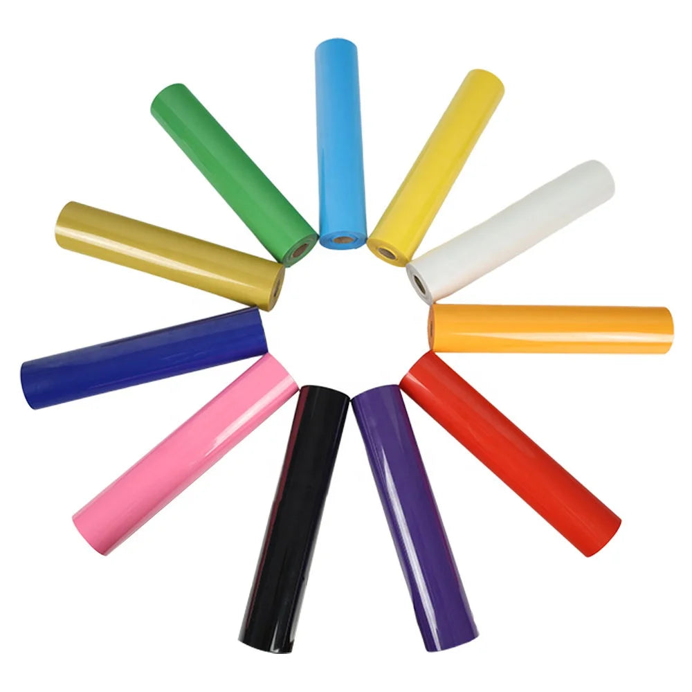 Guangyintong High-Temperature Matte Heat Transfer Vinyl Cheap Black Sapphire Blue Yellow Colorful Lettering Film Clothing Paper