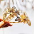 KAIMEI 2025 New Arrival New Irregular Exaggerated Geometric Gold Metal Bracelet Retro Women Filigree Flower Bangles Bracelets