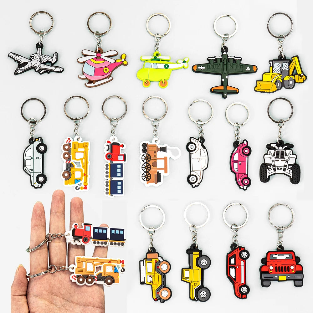 Promotional 2d Pvc Silicone Kawaii Custom Cartoon Key Chains Rings Car logo Charms Anime Keychains Accessories in Bulk
