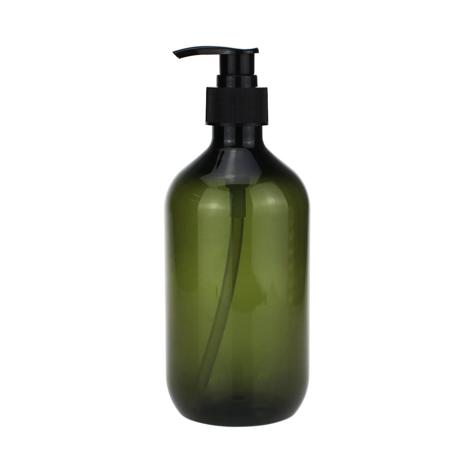 300ml Green Amber Glass Lotion Shampoo Pump Sprayer with Screen Printing Cosmetic Bottles