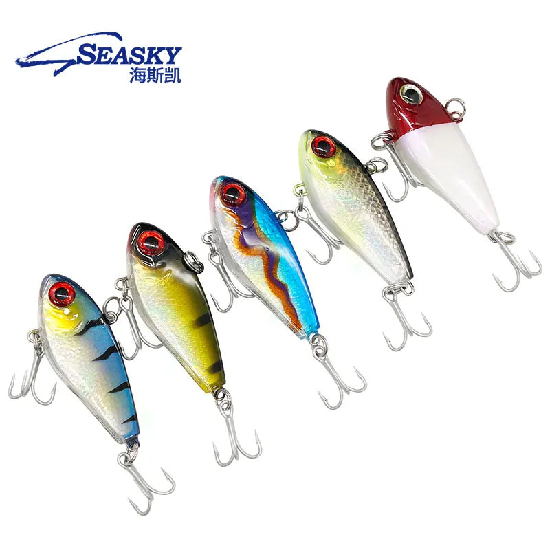 Seasky 10g 5.5cm Hard Bait ABS Vib Sinking Bionic Fish Bait Fishing Lure Thin Body VMC Oem Factory