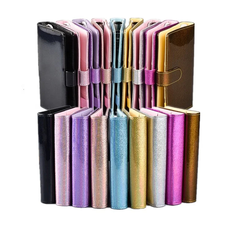 A5 A6 Glitter Holographic PU Leather Notebook Shell Loose Leaf Binder Cover Colorful Rainbow Diary Budget Budgeting Binder Cover