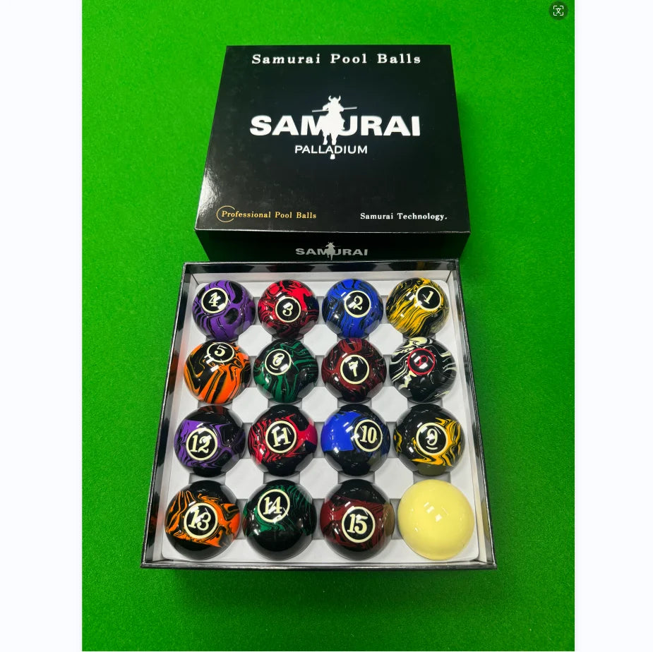 Superior Quality Marble Style Resin 2-1/4inch 57.2mm Billiards Game Pool Ball 16PCS/Set