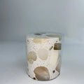 Wholesale Custom Round Shape Factory Manufacture 470ml 16oz Large Capacity Decorative White Terrazzo Empty Candle Jars in Bulk