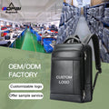 Bopai OEM BSCI Premium Custom logo Multifunctional Luxury Usb Charging Bagpack for 15.6 Inch Laptop Genuine Leather Backpack Men
