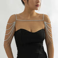 XR-150 Wholesale Fashion Women Shoulder Neck Jewelry Sexy Layered Ethnic Multi Layers Long Chain Tassel Body Chain