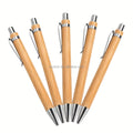 Most Popular Cheapest Eco Wood Bamboo Ball Pen -Black Ink Customized Laser logo Bamboo Ballpoint Pens