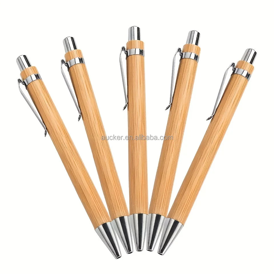 Most Popular Cheapest Eco Wood Bamboo Ball Pen -Black Ink Customized Laser logo Bamboo Ballpoint Pens