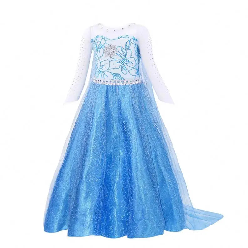 2025 New Arrival Elsa Cosplay Dress Snow Queen Princess Costumes for Girls