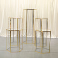 BJ210713-2 LUCKYGOODS Five - Piece Hexagonal Acrylic square Column Flower Stand for Wedding Decoration