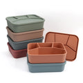 Stackable Heatable Microwavable Eco-Friendly Food Storage Container with Lid Lunch Fruit Silicone Bento Box Durable
