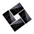 Factory Custom 1/ 2 /3 /4 Gang Tempered 2.5D Edge Wall Lighting Touch Switch Glass Panel
