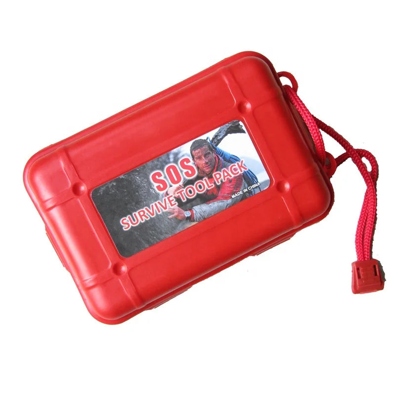 Metal Emergency SOS Kit Car Earthquake Survival Gear Outdoor Camping Survival Tool with Essential Emergency Supplies