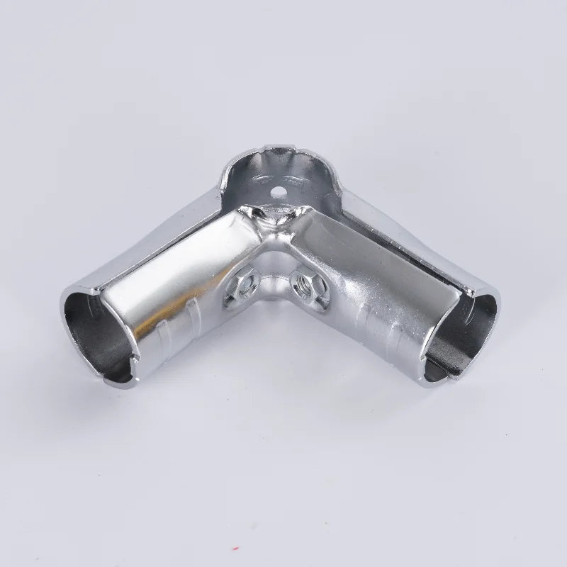 Chrome Plated 90 Degree Corner Metal Fitting/Pipe Connector/Adjustable Tube Connector for Stainless Steel Lean Racking System