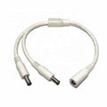 DC 1 to 2 Splitter in White Color LED Connector Cable 1 Female to 2 Male Ports DC Power Splitter Adapter Extend