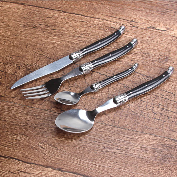 High Grade Durable Non-Slip Stainless Steel Custom Made Dinnerware Sets with Spoon/Fork/Knife/Chopsticks Kit for Home Use