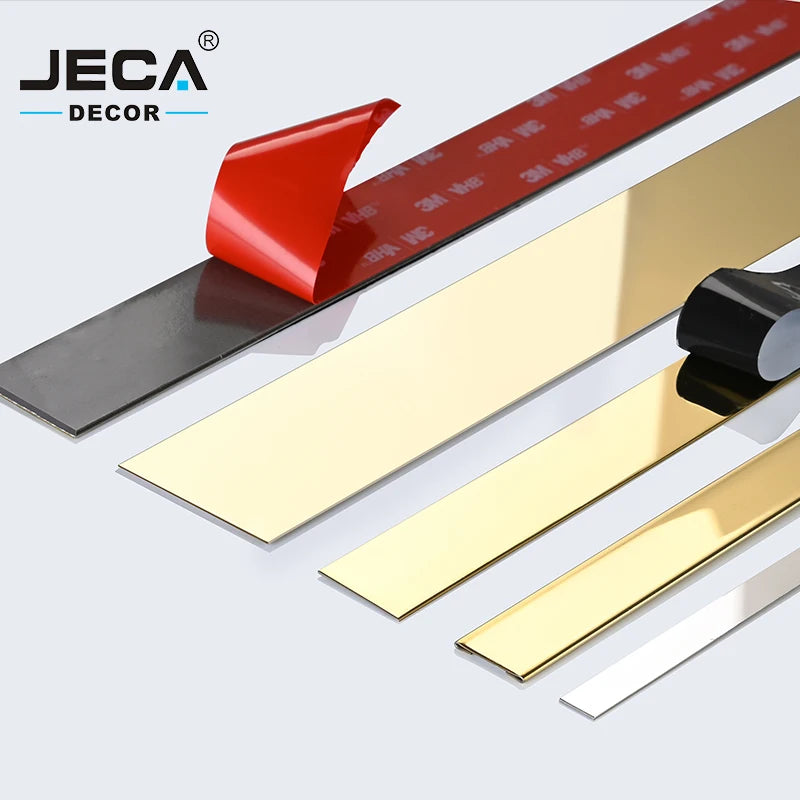 Foshan JECA Customized Tile Trim Flat Tile Trim Strip for Furniture Wardrobe Decoration 304/316 Stainless Steel Tile Trim