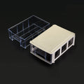 LEADLOONG F02- 220*145*70MM Grey Plastic Stackable Drawer Storage Box for Bedding Home & Warehouse Use