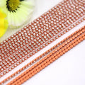Wholesale Hot 10 Yards 2.5MM Crystal Rhinestone Close Chain Trim for Sewing Crafts DIY Decoration