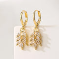2022 High Quality 18K Gold Plated Women Cubic Zircon Earring Stud Trendy Fashionable Earrings