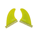 High Quality Wholesale New Color 2 Tab Surf Fin Twin Fins Fiberglass Honeycomb Surfboard Fins