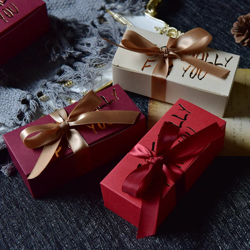Wholesale Custom Gift Box Easy to Assemble Wedding Favors Gift Wrap Boxes for Guests Snack Food Candy