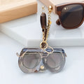 PVC Eyeglasses Case With Metal Chain Popular Cute Transparent Women Sunglasses Protection Cover Sun Glasses Bags