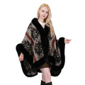 Luxury Ladies Rabbit Hair Jacquard Shawl Printed Autumn Square Winter Warm Scarf Popular Cape With Style Length