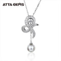 ATTA GEMS 2026 Fresh Water Pearl Pendant for Women Korean Style Round Cut Pearl Pendant Necklace Fashion Fine Jewelry