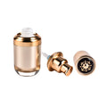 Glass  Skincare  Glass Cosmetic Bottle Luxury Rose Gold Double Wall Serum Container with Pump Sprayer 30gm 50gm Fancy Design