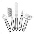 5 PCS Stainless Steel Kitchen Tools Set Includes Cheese Knife Bottle Opener Pizza Shovel Butter Melon Scrapers Wave Knife