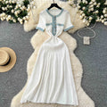 Ladies Fashion Maxi Dresses Summer Knitted Women