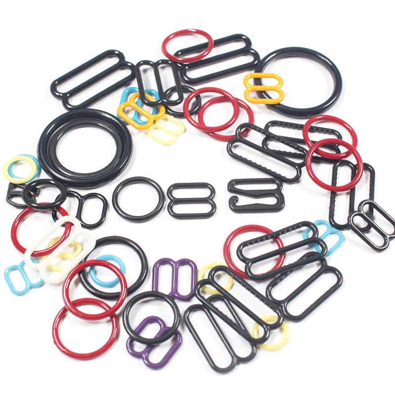 Customized Color Adjustable Plastic Bra Buckle Hook Rings and Sliders for Underwear Accessories