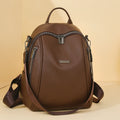 Stylish PU Leather Backpack for Women Designer Shoulder Bag Fashionable Convertible Travel Rucksack