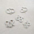 925 Sterling Silver Clasp Bracelet Necklace W Buckle S Buckle End Clasps Double Opening W-Shaped Jewelry Findings Components