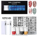 Wholesale Nail Art Template Stamper Nail Polish Nail Art Stamping Template Transfer Set