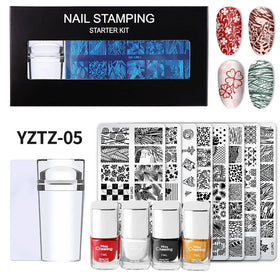 Wholesale Nail Art Template Stamper Nail Polish Nail Art Stamping Template Transfer Set