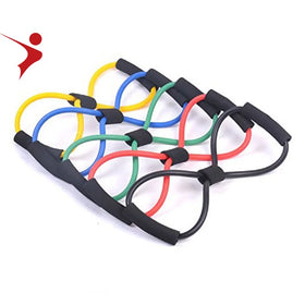 Regail Yoga Gym Fitness Resistance 8 Word Chest Expander Rubber Tubing Pull Rope Workout Muscle Elastic Bands