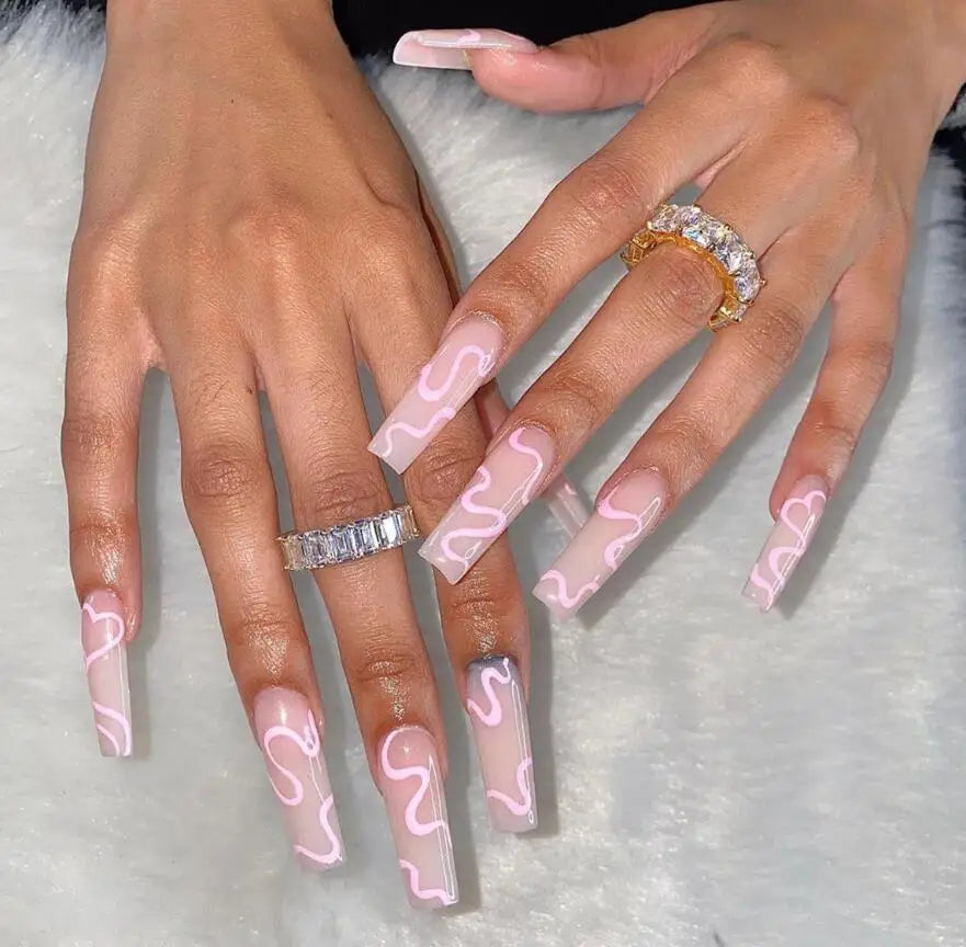 Private Labels Press on Nails Hot Selling False Nails Accepted Customized Logo Artificial Fingernails Nail Art