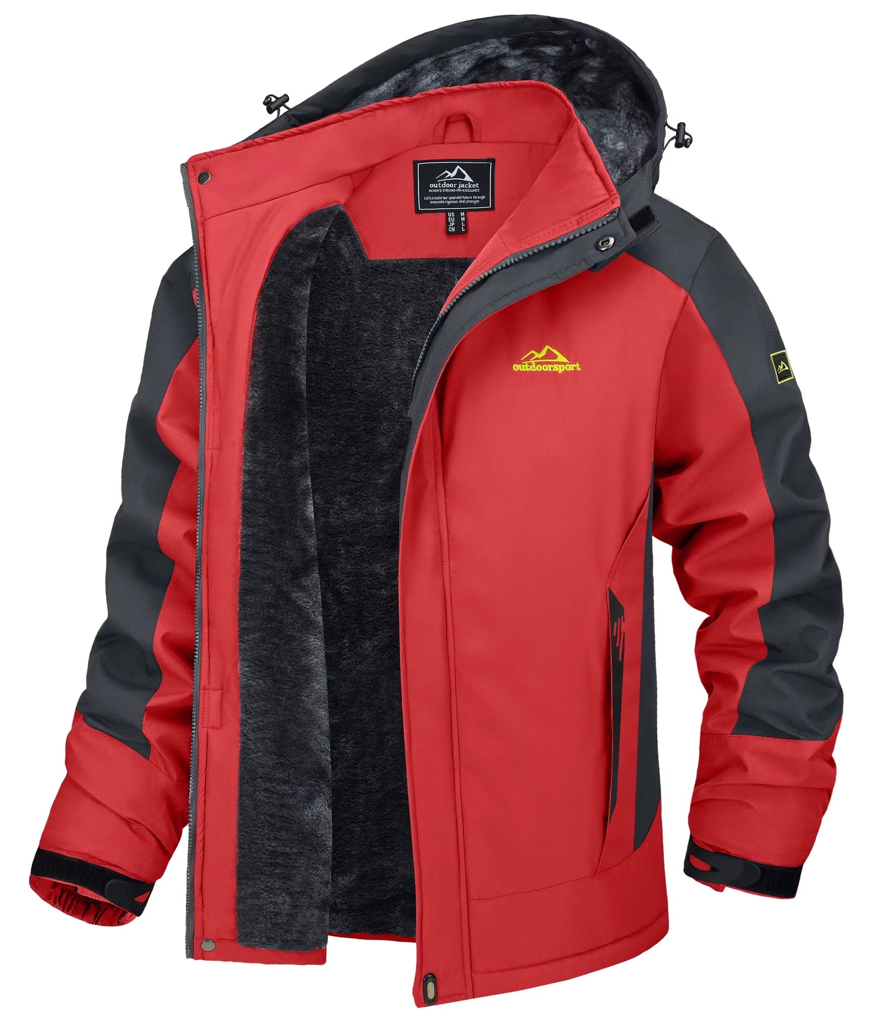 Men'S Windbreaker Jackets Wholesale Waterproof Men'S Winter Jacket Custom Logo Outdoor Ski Hooded Jacket Men