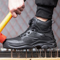 New Style Unisex Breathable Lightweight Steel Toe Safety Boots Anti-Smash Puncture Proof Winter and Autumn Mid Cut Men's Shoes