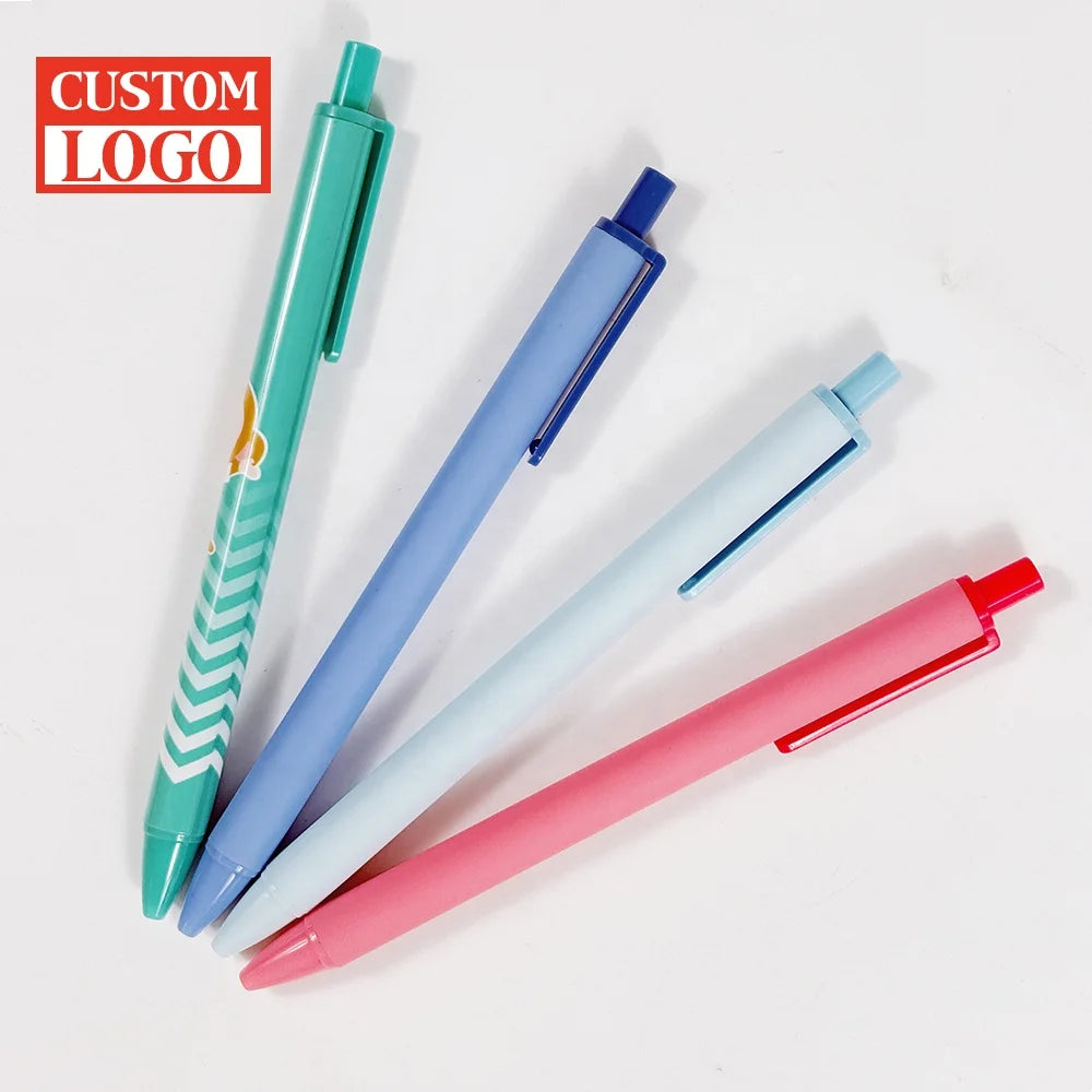 Promotional Customized Soft Feeling Lemonade Comfort Pen Plastic Ballpoint Pens with Logo Printing Gift